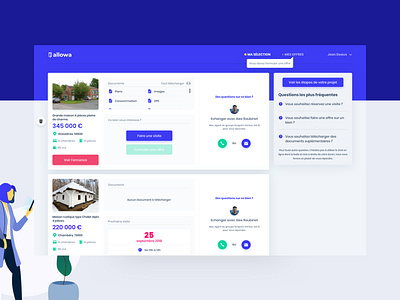 Allowa Vente — Product design digital housing real estate ui uiux ux