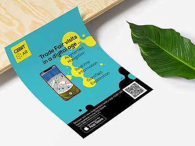 CEBIT Fair Augmented Reality Flyer design app brand design branding brochure design clean corporate corporate design design flat flyer design germany gestaltung identity identity design illustration illustrator minimal vector