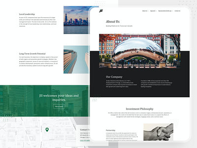 Jordan Industries International - Website clean design flat investments layout design minimal typography ui ux website