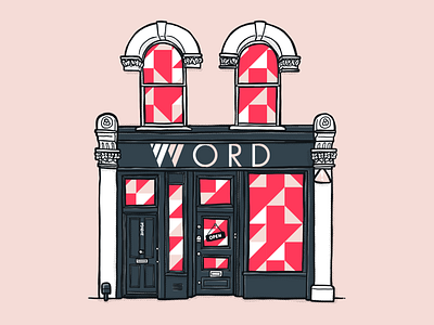 WORD - location illustration branding design handdrawn illustration logo