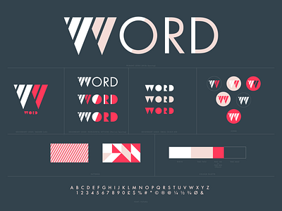 WORD - visual identity + marketing branding design identity design logo