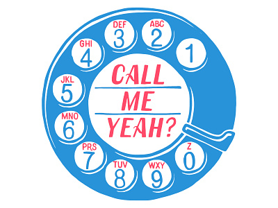 Call Me Yeah? design handdrawn illustration
