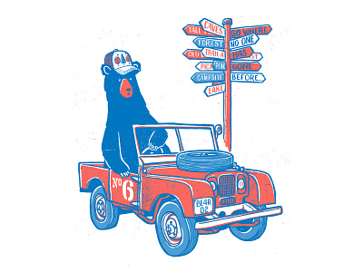 Lost Bear design handdrawn illustration