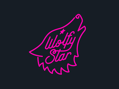Wolfy Star logo branding design identity design logo
