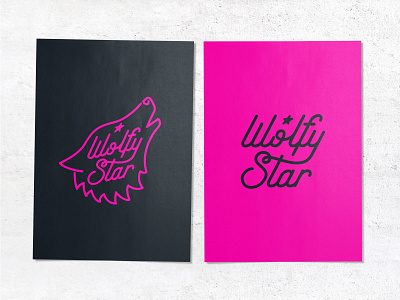WOLFY STAR logo 02 branding design identity design logo