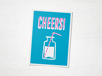 Cheers! design handdrawn illustration typography