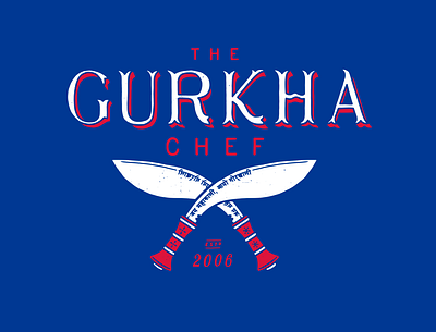 Gurkha Chef branding handdrawn identity design illustration logo