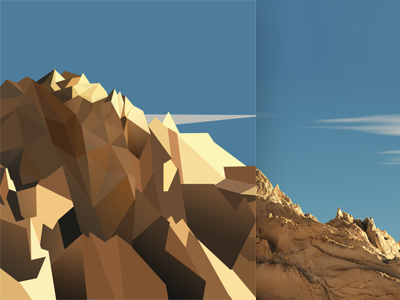 Let's make a mountain ... blue iso isometric make mountain picture render