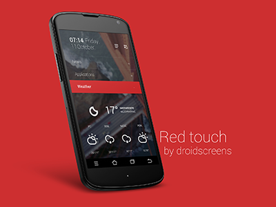 Red touch theme android color easy flat google green icons ios long play red shadow