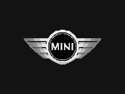 Pixel mini logo cooper game logo mini pixel pixel art