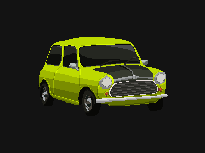 Pixel mini 1000 1000 auto bean car cooper game green mini mr pixel pixel art red