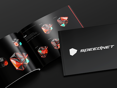 Speednet - brand book 📖 3d black blender book brand brand book branding colors design font guide guidelines indesign logo logotype magazine pdf render ui