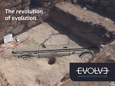 Evolve - The Revolution of Evolution ancient artwork brand brand design brand identity branding campaign car design evolution evolve fossil photoshop revolution