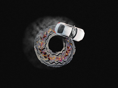 Doughnuts artwork campaign car cover art design fast food magazine photoshop