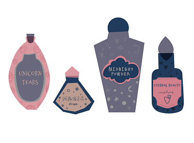 Magical potions adobe illustrator design flat illustration vector