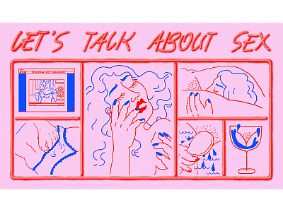 Let's talk about sex art cartoon comic design drawing editorial editorial illustration graphic design illustration sketch