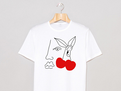 CHERRY.TEE art cartoon design drawing graphic design illustration silkscreen sketch textile design