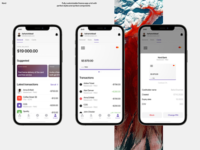 Nord - Finance App UI Kit app ui kit banking bnd finance ios mobile design ui design ui kit