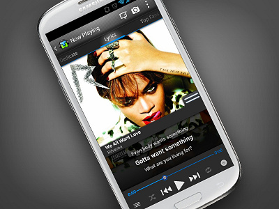 Music Player with lyrics android ui