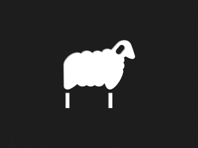 Sheep animal black and white alone