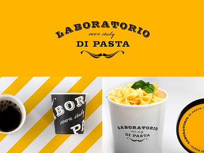 Laboratorio di Pasta food identity italian logo logotype packaging pasta restaurant yellow