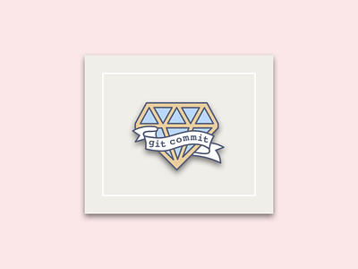 Git Commit? 💍 diamond enamel enamelpin engagement git graphic illustration pink proposal ribbon sketch