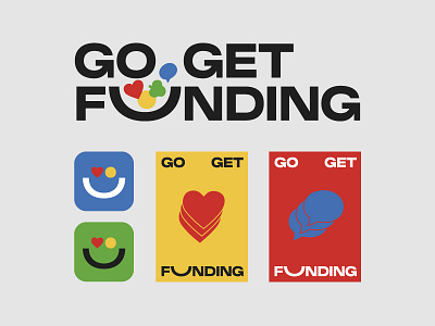 Go Get Funding Logo branding flat icon identity letters logo logo design typography