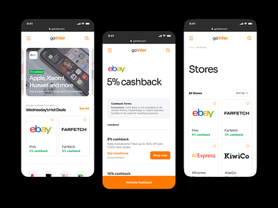 Go Inter 2.0 app design e commerce ebay ecommerce farfetch graphic design mobile product responsive shop shopping store typography ui ux web