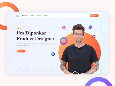 Designer Portfolio Website UI