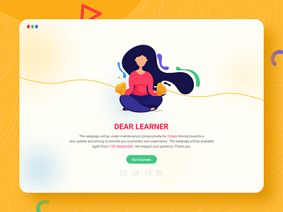 Under Maintenance Page (404 Error) 🔨 404 clean dashbaord education empty error error page illustration landing page learning maintenance minimal service ui ui design under maintenance user experience userinterface ux webdesign