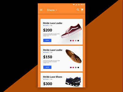 Shopping App Design