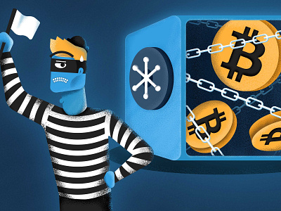 Editorial Illustration for BTC.com (posted on TNW) 2d art blue btc character color crypto design editorial illustration illustrator photoshop vector