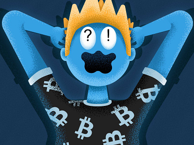 Editorial Illustration #3 for BTC.com (posted on TNW) 2d art blue branding btc character color crypto design editorial illustration illustrator vector