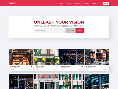 Rent Store Website adobe xd branding design rent website ui ux web design