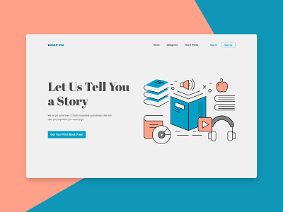 Daily UI #003 - CTA Landing Page book dailyui design illustration ui ux vector web web design