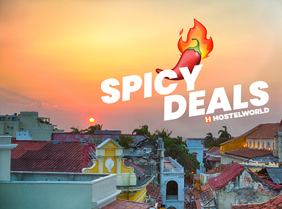 Hostelworld Spicy deals advertising app campaign branding campaign design creative design design