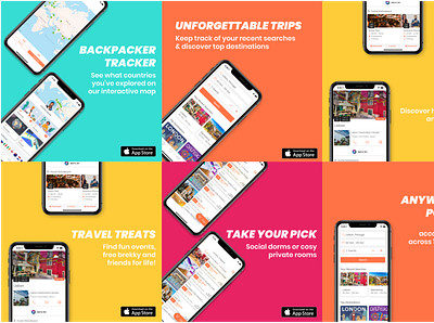 Hostelworld App campaign brand identity branding campaign design creative design design