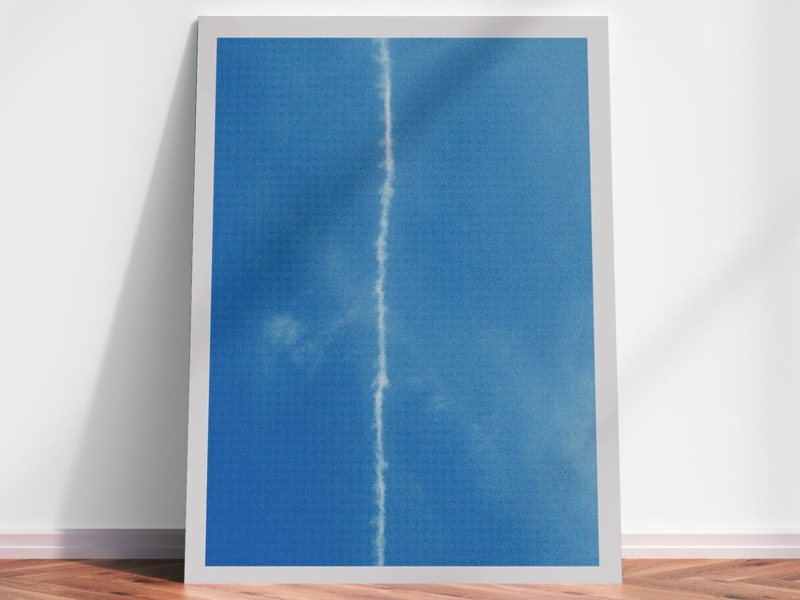 Opprobrium geometry line blue sky art print limited edition artist photography screenprint print art