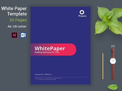 White Paper Template branding brochure business catalogue clean download elegant free magazine modern paper portfolio template templates white whitespace