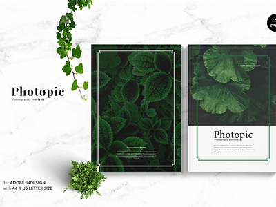 Photopic Portfolio/Lookbook Templat branding brochure business catalogue clean download elegant free lookbook magazine modern portfolio template template design