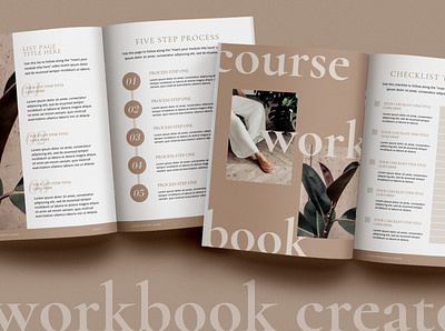 minimalist online course workook canva 1 branding brochure business catalogue clean elegant indesign magazine minimalist modern portfolio template