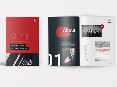 Mine - Company Profile Template branding brochure business catalogue clean company concept download elegant free indesign magazine modern portfolio profile template