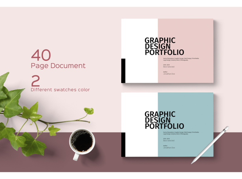 Graphic Design Portfolio  Template by Brochure Design on 