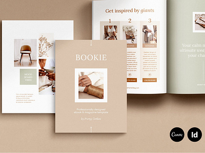 eBook / CANVA, INDD / Elegant branding brochure business canva catalogue clean download ebook elegant elegant font free magazine modern portfolio template