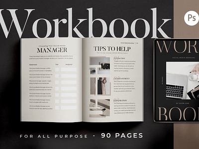 CANVA PS Workbook Template Creator branding brochure business canva canvas clean creator elegant magazine modern portfolio ps psd template workbook