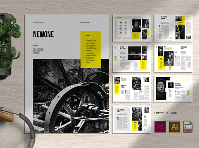 Newone | Magazine Template branding brochure business catalogue clean elegant indesign lookbook magazine magazine design modern portfolio template