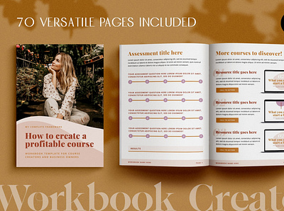 WorkBook Creator for Coaches | Canva branding brochure business canva catalogue clean download elegant free indesign lookbook magazine modern portfolio template work workbook