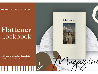 FLATTENER Lookbook Magazine branding brochure business catalogue clean download elegant free indesign lookbook magazine magazine ad modern portfolio template