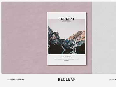 REDLEAF Nature Magazine branding brochure business catalogue clean download elegant free indesign lookbook magazine magazine cover modern nature portfolio template