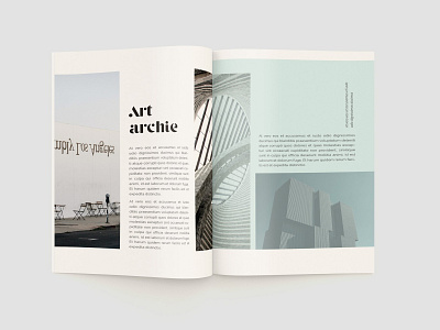 Water Architecture Magazine branding brochure business catalogue clean download elegant free magazine magazine ad modern portfolio template water watercolor watercolour